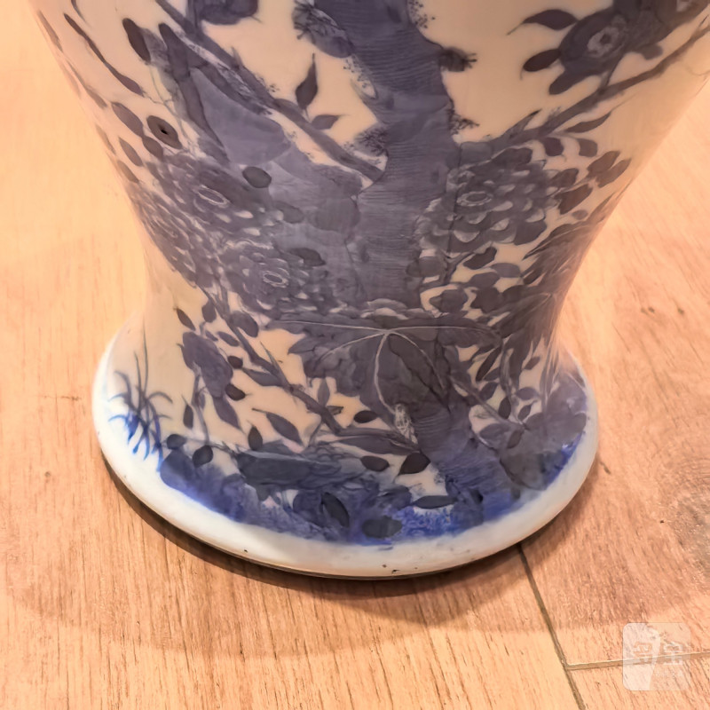 清光绪 青花喜鹊登梅图观音瓶 - 图9